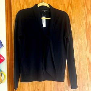 J. Crew long sleeve tie neck merino wool sweater